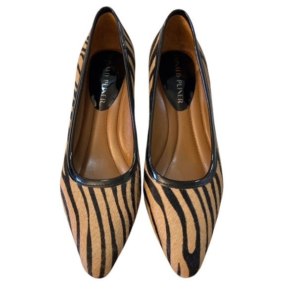 DONALD J PLINER Aston Genuine Calf Hair Heels Animal Print Pumps NEW - Picture 2 of 10
